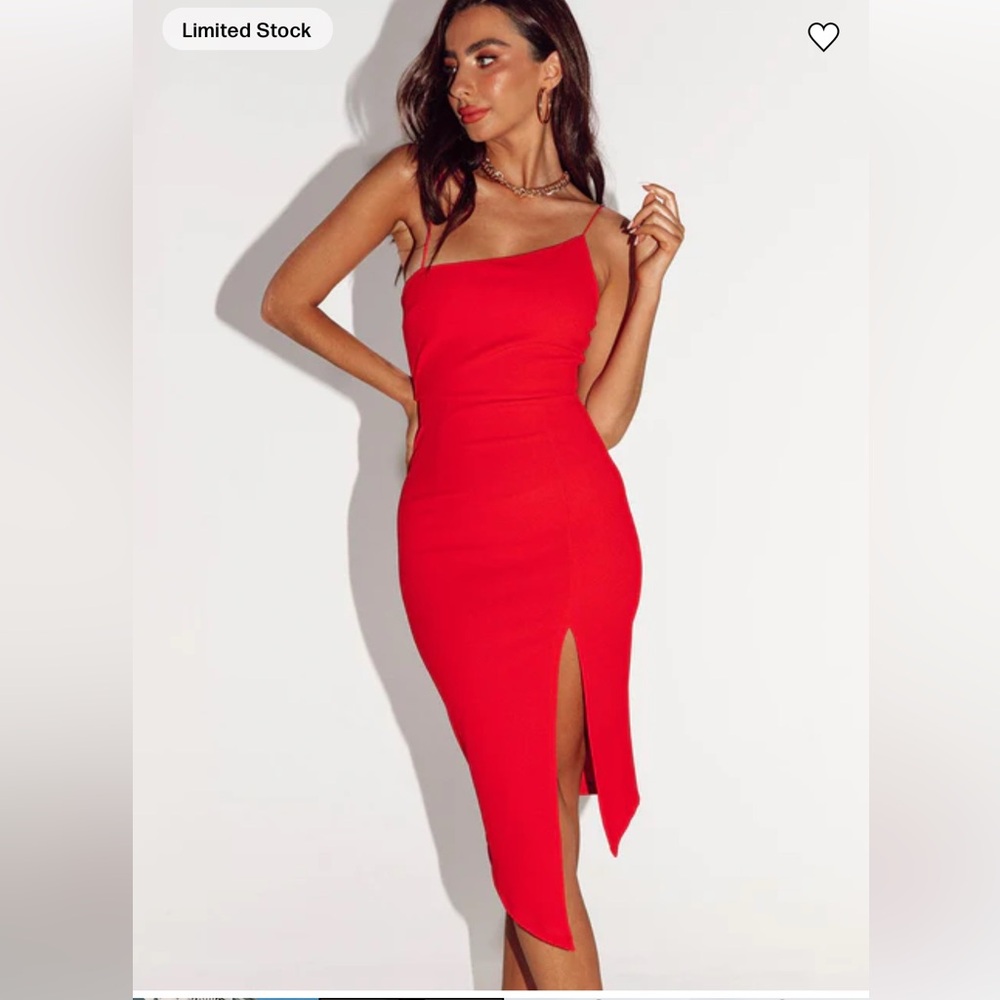 NWT Princess Polly One-Shoulder Red Dress